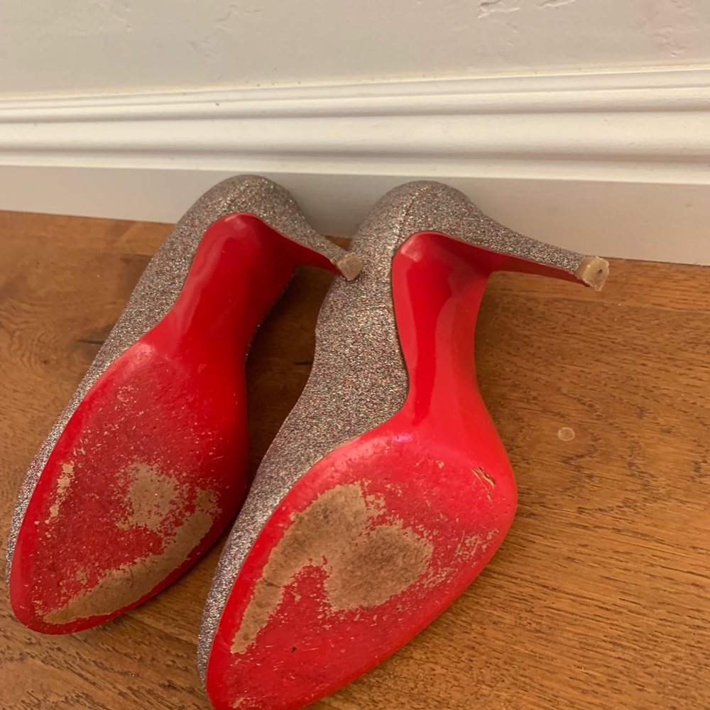 louboutin glitter heels